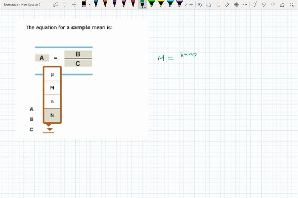 solved-the-equation-for-sample-mean-is