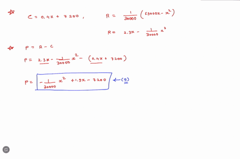 fast-food-restaurant-determines-the-cost-and-revenue-models-for-its-hamburgers-04x-7200-0-x-50000-r-69000x-x2-0-x-50000-30000-a-write-the-profit-function-for-this-situation-b-determine-the-i-51084