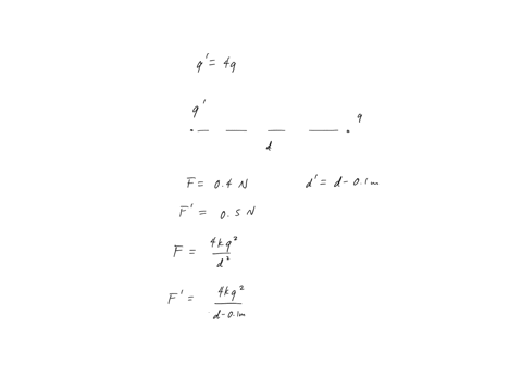 two-point-charges-one-4-times-as-strong-as-the-other-are-placed-at-a-certain-distance-apart-in-air-the-force-between-them-is-04-n-when-the-distance-between-them-is-decreased-by-10-cm-the-for-92652