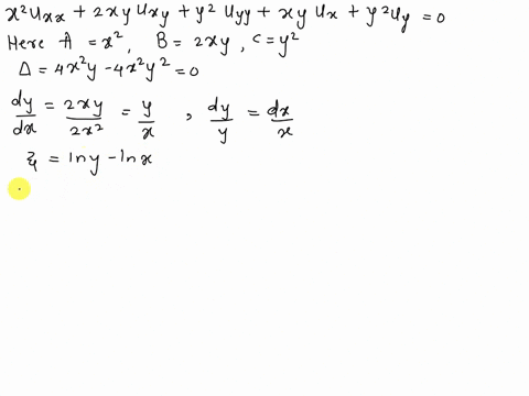 obtain-the-general-solution-of-the-following-equations-x2uxx-2xyuxy-y2uyy-xyux-y2uy-0-72314