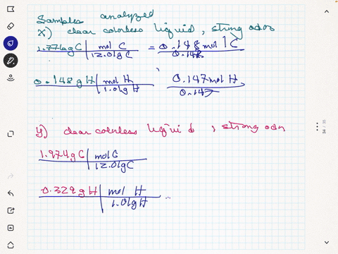 samples-of-compound-x-y-and-z-are-analyzed-with-results-shown-herewhat-doe-these-data-tell-you-about-the-compounds-x-y-and-z-compound-x-description-clear-colorless-liquid-with-strong-odor-mass-of-carb