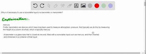 why-is-it-necessary-to-use-a-nonvolatile-liquid-in-a-barometer-or-manometer-65862