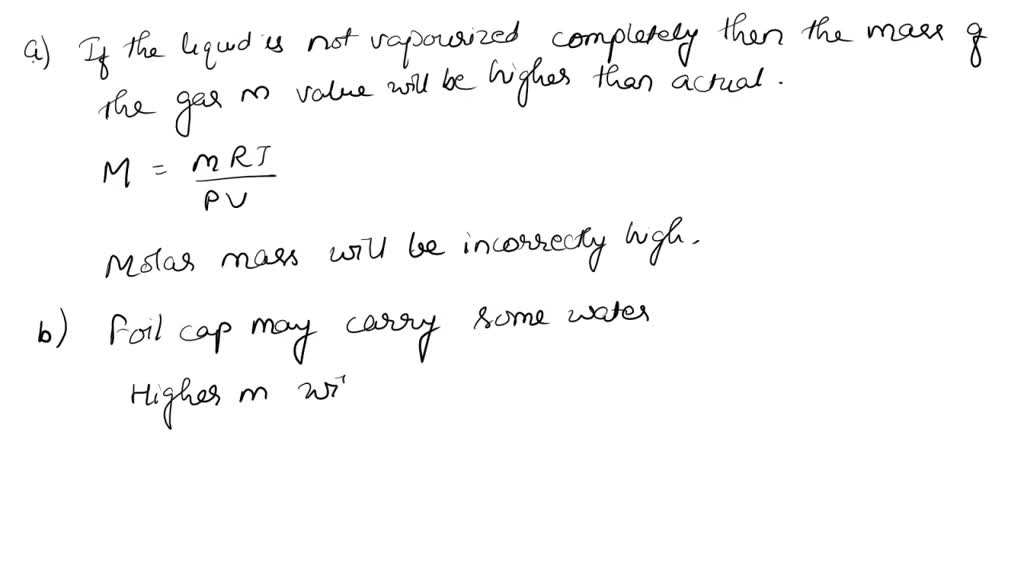 experiment 1 calculating the molar mass of ethanol