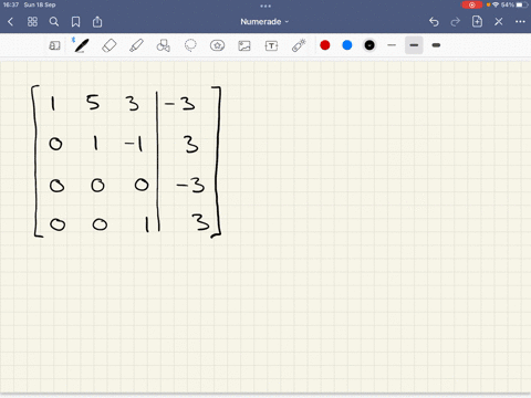 the-augmented-matrix-of-linear-system-has-been-reduced-by-row-operations-t0-the-form-shown-continue-the-appropriate-row-operations-and-describe-the-solution-set-of-the-original-system-select-93886