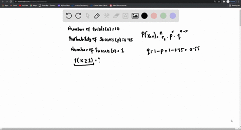 consider-a-binomial-experiment-with-n-10-trials-wherein-each-trial-has-a-045-probability-of-success-p-calculate-the-probability-of-observing-at-least-1-success-out-of-the-10-trials-round-your-answer-t