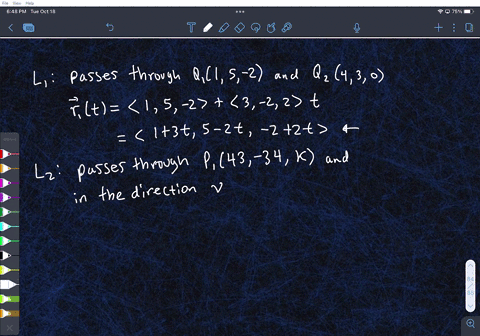 let-l1-be-the-line-passing-through-the-points-q11-5-2-and-q24-3-0-find-a-value-of-k-so-the-line-l2-passing-through-the-point-p1-p143-34-k-with-direction-vector-d9-9-5t-intersects-with-l1-wha-25941