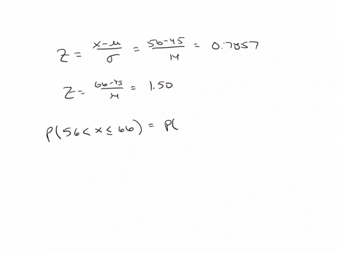 assume-that-the-random-variable-x-is-normally-distributed-with-mean-45-and-standard-deviation-sigma-14-compute-the-probability-p56-x-66-round-to-four-decimal-places-as-needed-70323