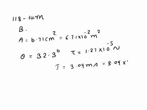 a-flat-118-turn-currentcarrying-loop-is-immersed-in-a-uniform-magnetic-field-the-area-of-the-loop-is-671-cm2-and-the-angle-between-its-magnetic-dipole-moment-and-the-field-is-323-find-the-st-13815