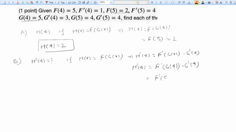 point-given-f4-5f4-1f5-2f5-4-and-g4-5g-4-3g5-4g-5-4-find-each-of-the-following-enter-dne-for-any-derivative-that-cannot-be-computed-from-this-information-alone-a-h4-if-hx-fgx-b-h4-if-hx-fgx-76513