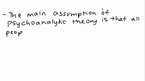 what-are-the-assumptions-about-psychoanalytic-theory-72707