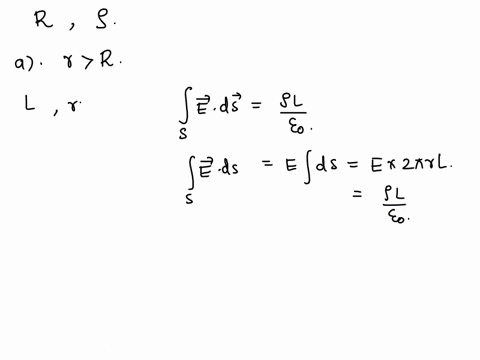 a-charge-qis-uniformly-distributed-in-a-long-cylinder-of-radius-rand-a-uniform-charge-density-find-the-electric-field-for-the-region-a-rrb-rr