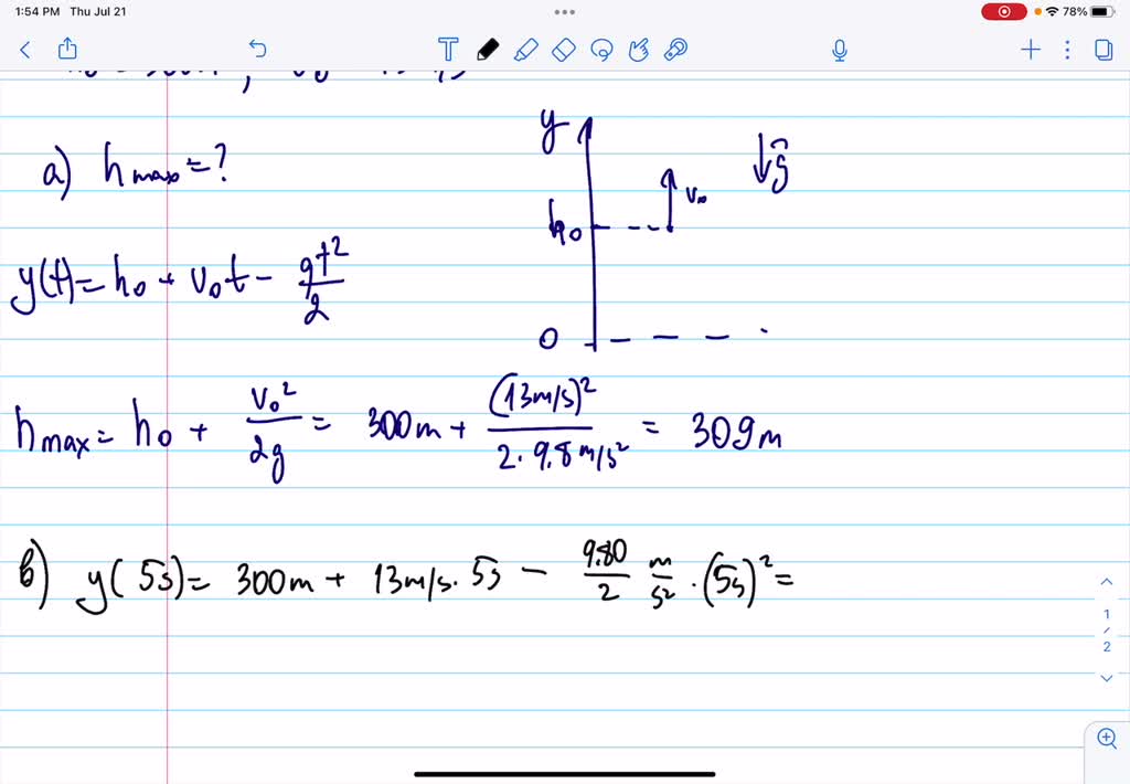 A ballast bag is dropped from a balloon that is 300 m above the ground