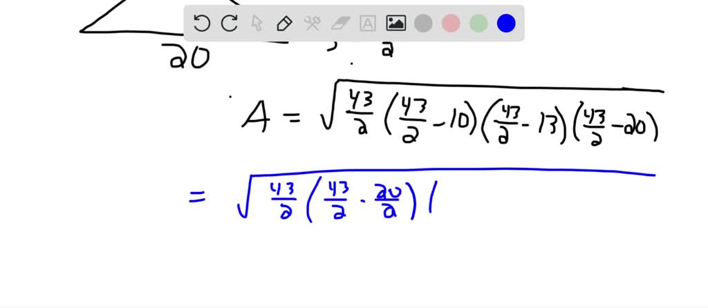 SOLVED: 4. Use Heron's formula to find the area of the triangle. Heron ...