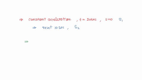 1-a-particle-experiences-a-constant-acceleration-for-20-sec-after-starting-from-rest-if-it-travels-a-distance-in-the-first-10-sec-and-a-distance-in-the-next-10-sec-then