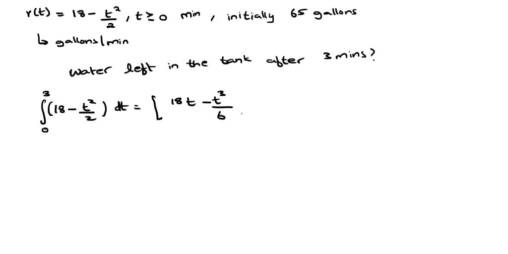 SOLVED A barrel contains 171 gallons of water and is being drained at