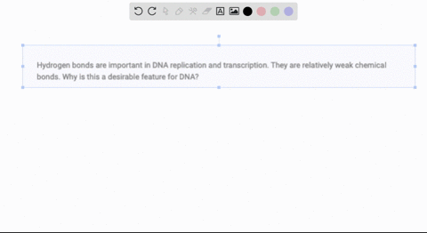 hydrogen-bonds-are-important-in-dna-replication-and-transcription-they-are-relatively-weak-chemical-bonds-why-is-this-a-desirable-feature-for-dna-63203