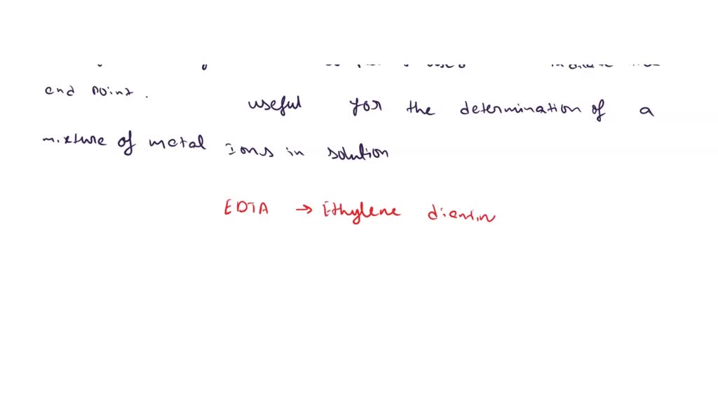 SOLVED Why is the EDTA titration method called complexometric