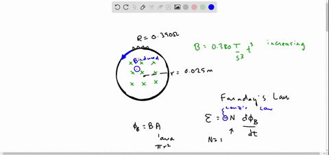 a-circular-loop-of-wire-with-radius-r-00250-m-and-resistance-r-0390-omega-is-in-a-region-of-spatially-uniform-magnetic-field-as-shown-in-textbffig-e2923-the-magnetic-field-is-directed-into-the-plane-2