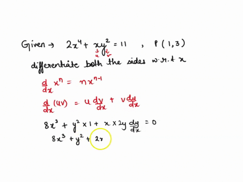 question-5-5-points-produce-the-equation-of-the-tangent-line-to-the-given-curve-at-the-specified-point-2x4-xy2-i-p1-3-a-13x-16y-38-b-17x-6y-35-ox-6y-3-d-13x-26y-80-e-20x-ily-3-20783