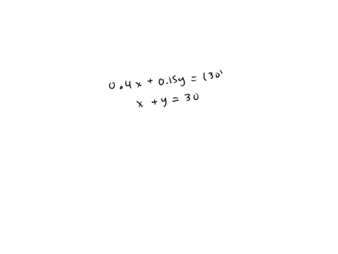 how-many-liters-of-a-40-solution-of-acid-must-be-combined-with-a-15-solution-to-obtain-30-liters-of-a-20-solution