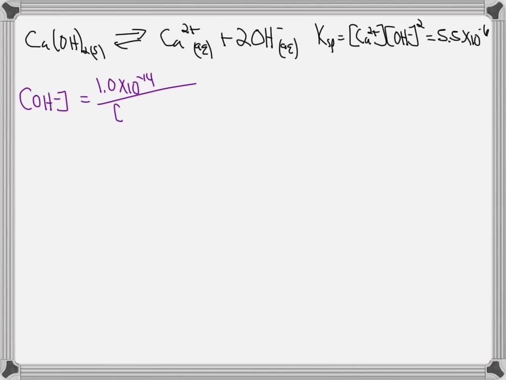 Solved Calculate The Concentration Of Ca2 In A Saturated Solution Of