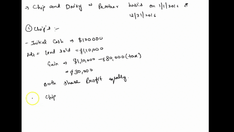 chip-and-daisy-form-the-cd-partnership-on-01012016chip-contributes-100000-cash-and-daisy-contributes-landfmv100000tax-basis80000during-the-yearthe-partnership-sells-the-land-for-110000the-pa-07512