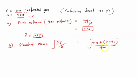 a-simple-random-sample-of-400-individuals-provides-100-yes-responses-what-is-the-point-estimate-of-the-proportion-of-the-population-that-would-provide-yes-responses-round-to-two-decimal-plac-74276