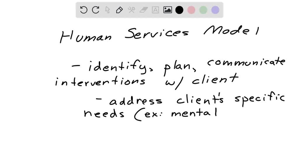 How does Roberta's approach demonstrate the human services model? What