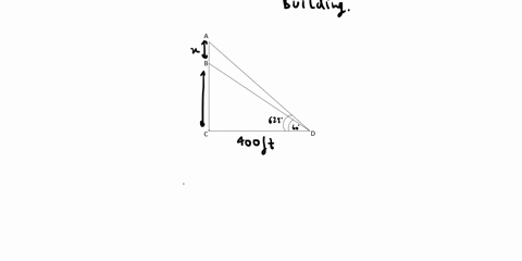 a-vertical-flagpole-is-attached-to-the-top-edge-of-a-building-aman-stands-400-feet-from-the-base-of-the-building-from-his-viewpoint-the-angle-of-elevation-to-the-bottom-of-the-flagpole-is-60-69619