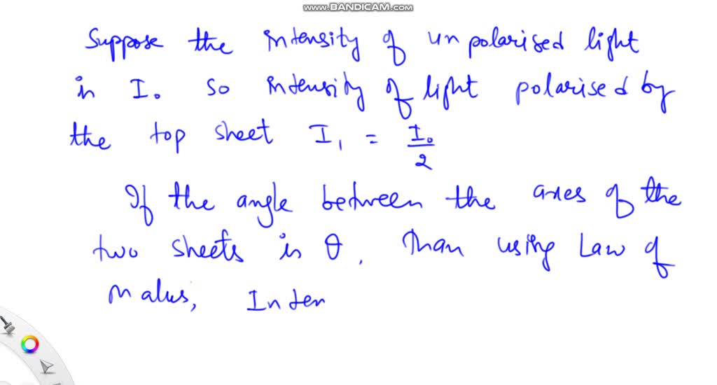 SOLVEDAdditional Problems Two polarizing sheets, one directly above