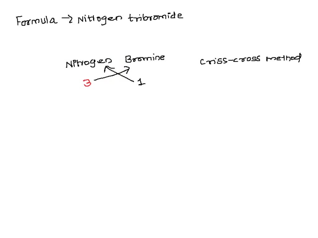 SOLVED Write formula of the covalent compound, Nitrogen tribromide