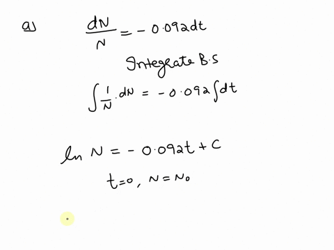 achemical-substance-has-decay-rate-of-923-per-day-the-rate-of-change-of-a-amount-n-of-the-chemical-is-given-by-the-equation-0092-n-where-is-the-rumber-of-days-since-decay-began-complete-part-91115