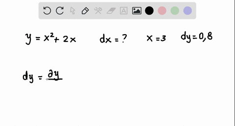 for-the-function-yx22x-find-the-value-of-dx-when-x3-and-dy-is-08