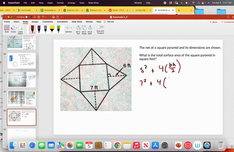 the-net-of-a-square-pyramid-and-its-dimensions-are-shown-what-is-the-total-surface-area-of-the-square-pyramid-in-square-feet-6-ft-7-ft-60188