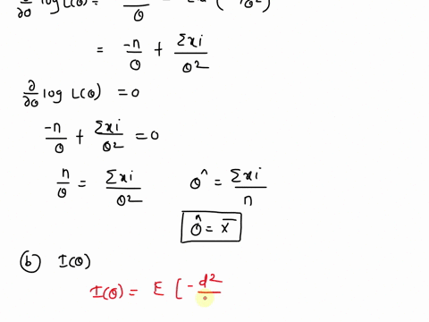 a-random-sample-x_xa-of-size-n-is-drawn-from-the-distribution-f-xle-exp-_-x20-having-mean-band-variance-0_-find-o-the-maximum-likelihood-estimator-of-0-compute-the-fisher-information-for-0-w-18721