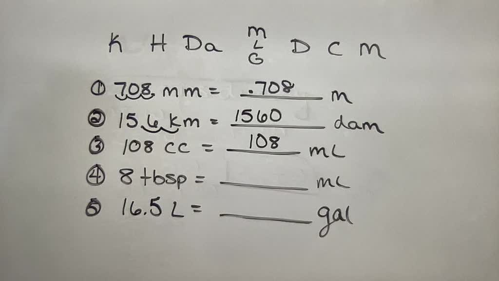 SOLVED: Learning Task 2A. Convert to the indicated unit of measure