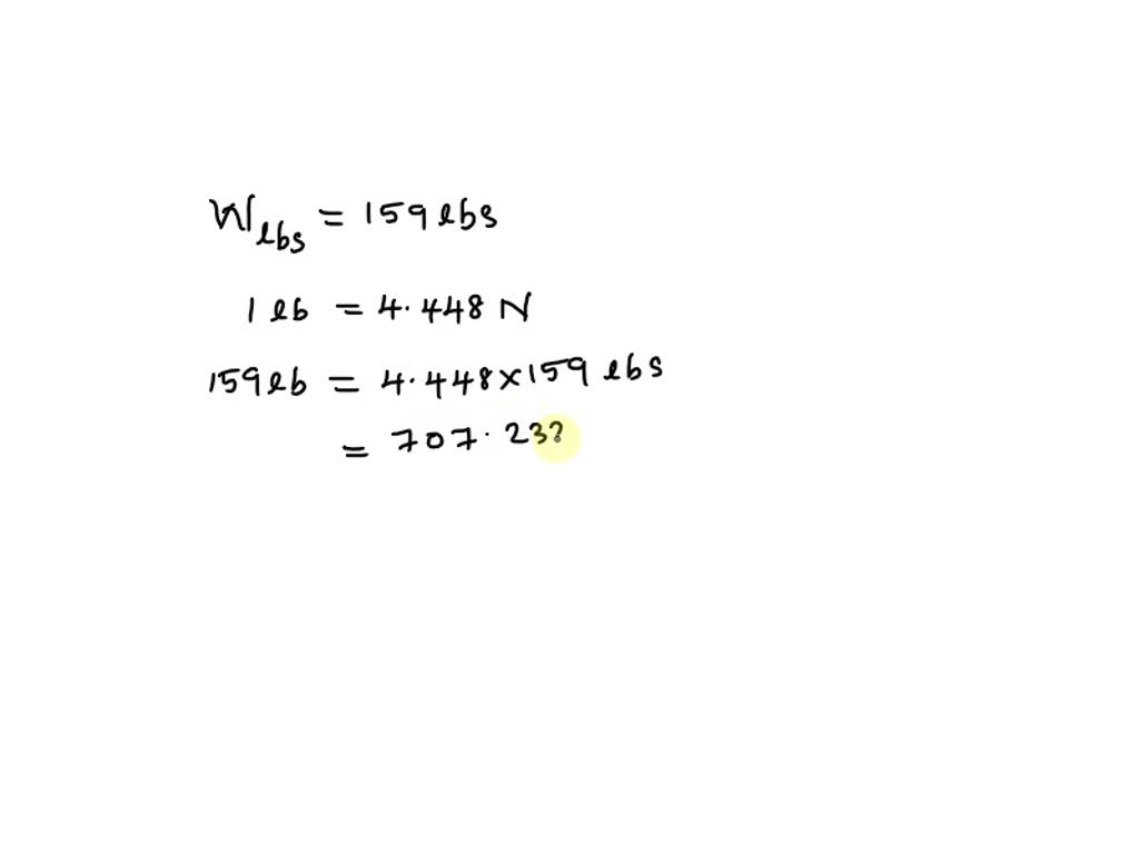 Your friend weighs 159.0 lbs. What is your friend s mass in MKS units kg Assume g 9.8 m s 2 and 1 lb 4.448 N and that both of these conversion factors