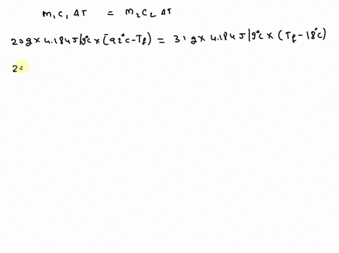 what-is-the-resulting-temperature-when-20-g-of-water-at-92c-is-mixed-with-31-g-of-water-at-18c
