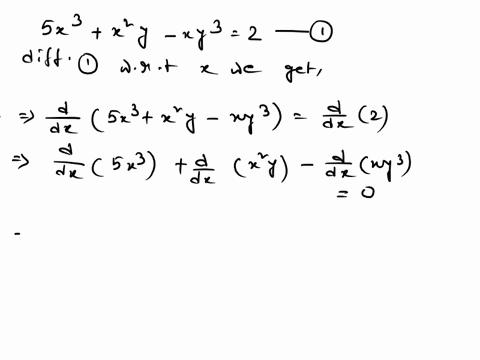 find-dydx-by-implicit-differentiation-5x3-x2y-xy3-2-65933