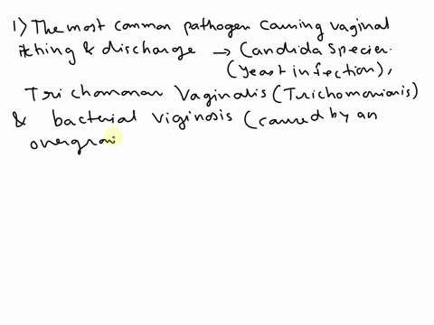 21-year-old-female-comes-to-the-clinic-complaining-of-vaginal-itching-and-a-vaginal-discharge-a-what-pathogens-would-have-to-be-considered-b-what-tests-should-be-performed-to-identify-the-ca-98724