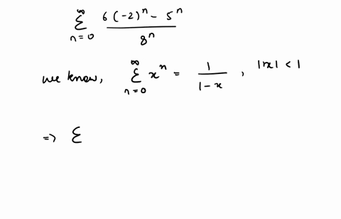 use-the-formula-for-the-sum-of-a-geometric-series-to-find-the-sum-use-symbolic-notation-and-fractions-where-needed_-enter-the-symbol-w-if-the-series-diverges-6-2-_-5-87-nu-07199