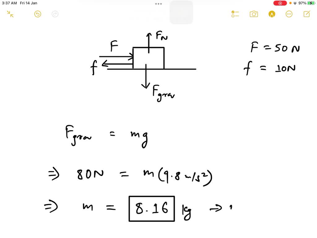 solved-forces-sum-of-forces-values-masses-speed-acceleration-friction