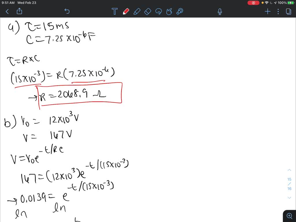 SOLVED A defibrillator is charged to 1500 volts. The transthoracic
