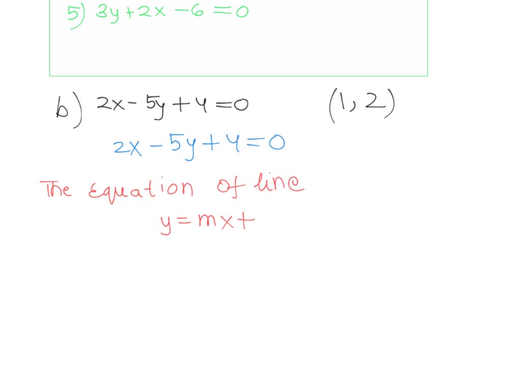 Solved: Question 15: 5 Marks The Equation Of The Line Sketched Above Is 