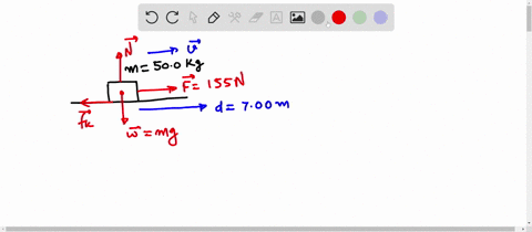 a-horizontal-force-of-155-n-is-used-to-push-a-500-kg-box-700-m-on-a-rough-horizontal-surface-if-the-box-moves-at-constant-speed-find-the-energy-lost-due-to-friction-and-95846
