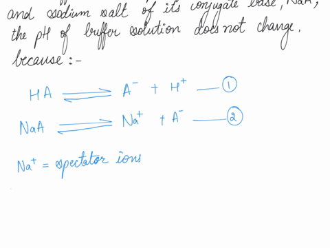 if-a-small-amount-of-strong-acid-is-added-to-a-buffer-made-up-of-a-weak-acid-ha-and-the-sodium-salt-of-the-conjugate-base-naa-the-ph-of-the-buffer-solution-does-not-change-appreciably-becaus-46439