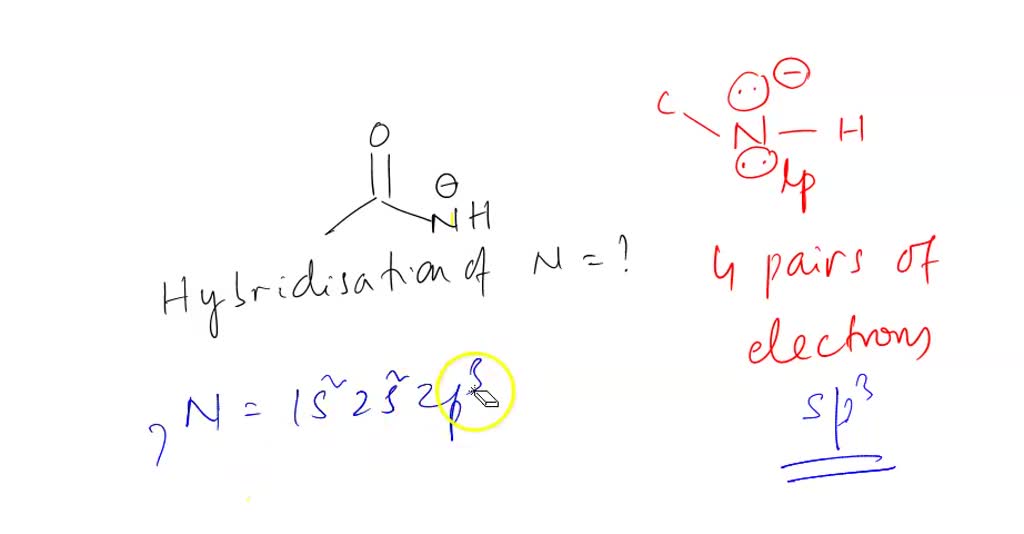 SOLVED: The hybridization of the nitrogen atom in the cation NH2+ is ...