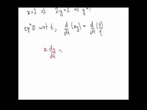 assume-that-x-and-y-are-both-differentiable-functions-of-t-and-find-the-required-values-of-dydt-and-dxdt-xy-2-a-find-dydt-when-x-2-given-that-dxdt-10-b-find-dxdt-when-x-1-given-that-dydt-6-62804