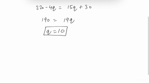 find-the-equilibrium-price-and-quantity-for-the-following-supply-and-demand-functions-demand-p220-4q-suppyp15q30-pxx-a-company-has-revenue-function-rx650x-x2-where-x-is-the-quantity-of-items-17546