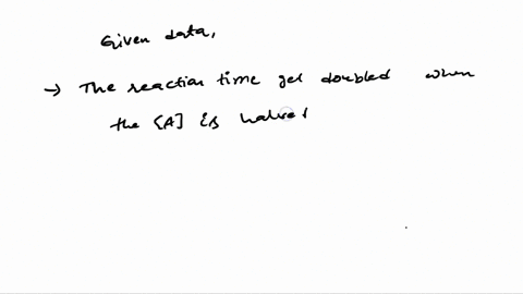 The reactants a and b are mixed and the reaction is timed...